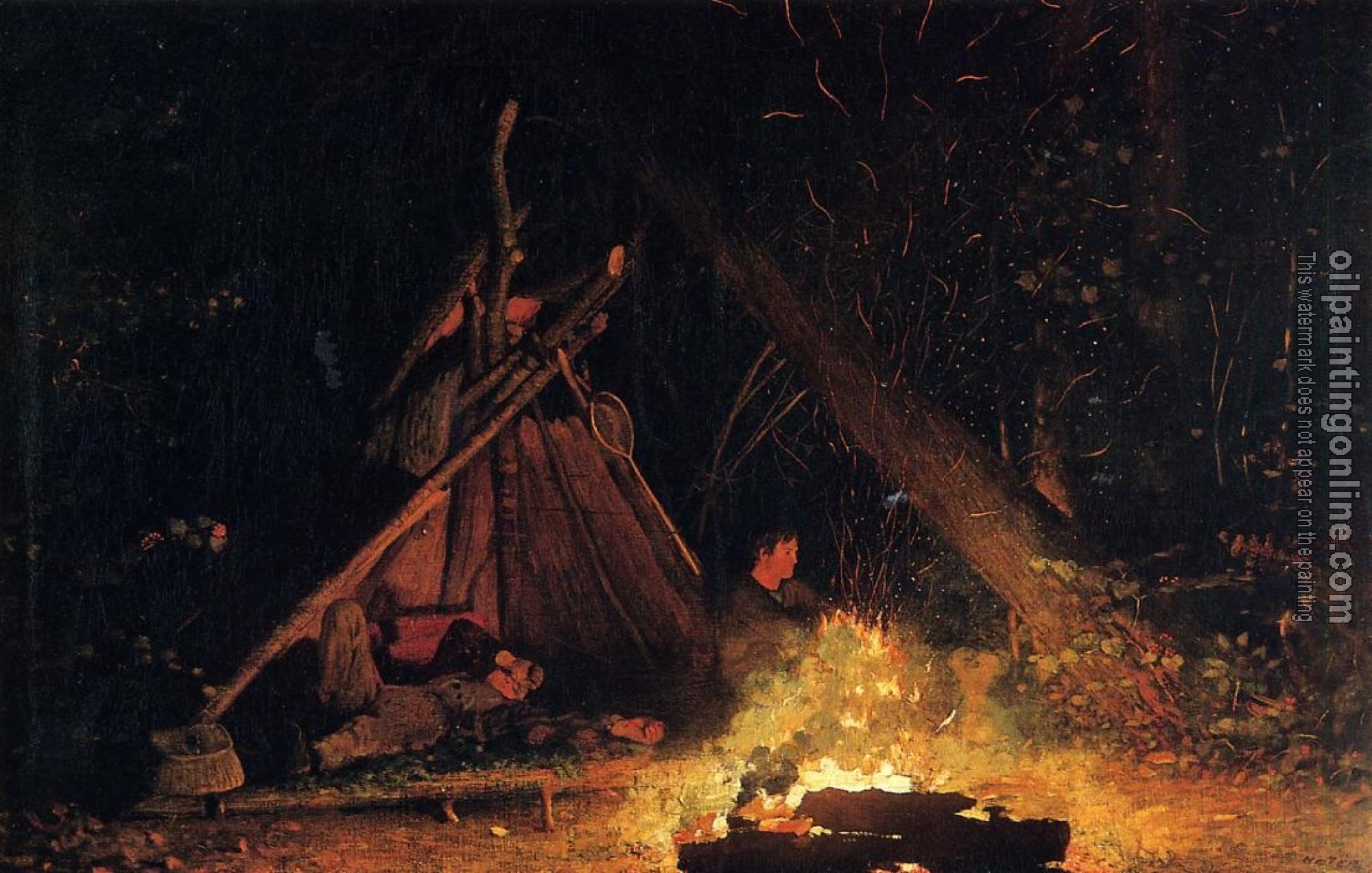 Homer, Winslow - Camp Fire